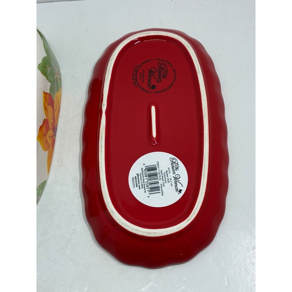 Pioneer Woman Holiday Cheer Butter Dish Stoneware - Picture 9 of 9